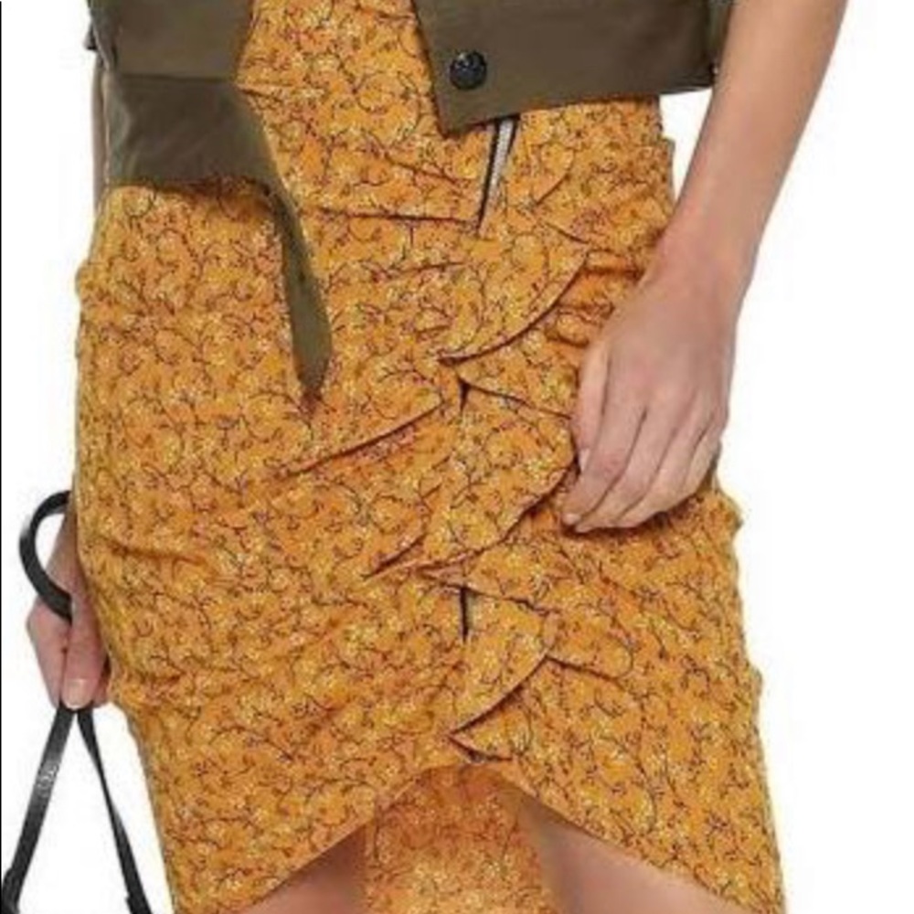 Veronica Beard Ruffle Zip Skirt